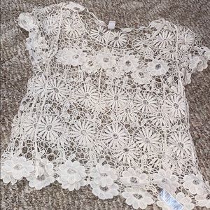Flower see through T-shirt